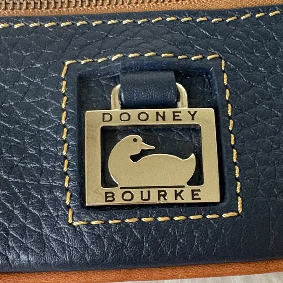 Dooney & Bourke Navy Blue & Tan Leather Key Holder. NWT - Picture 4 of 10